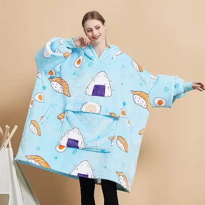 Cozy Sherpa Hoodie Blanket